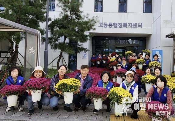 수원시 팔달구 고등동 바르게살기운동위원회, 가을맞이 국화 식재 추진
