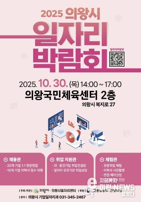 의왕시, 하반기 일자리박람회 10월 30일 개최