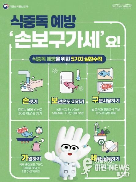 고양시 일산서구, 가을철 식중독 예방수칙 ‘손보구가세’안내