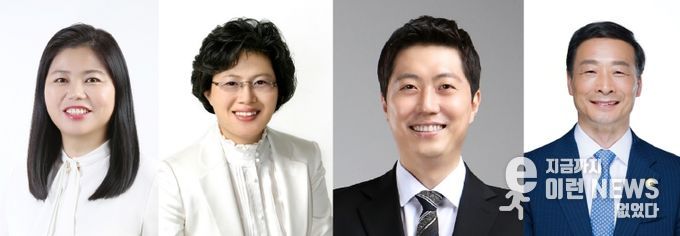 안산시의회가 24일 개회하는 제300회 제2차 정례회에서 의원발의 조례안 4건을 심의한다. 사진 왼쪽부터 조례안을 발의한 박은정 박은경 최찬규 한명훈 의원의 모습