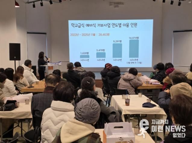 시흥시학교급식지원센터, 학교급식 예비식 기부사업 연말 간담회서 먹거리 복지 성과 공유