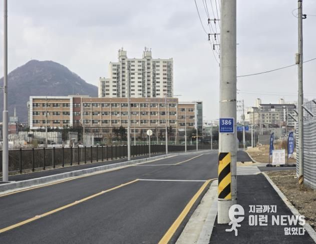 방산~신천 잇는 ‘방산로 4단계’ 준공(도로 및 보도 정비 4-2구간)