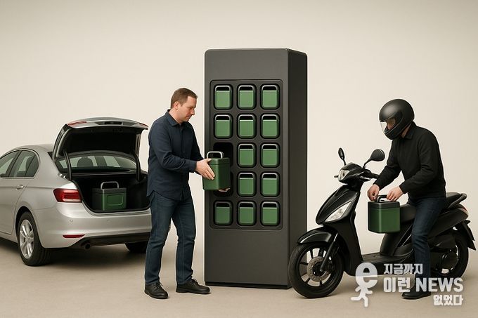 Vehicle 에서 버려지는 잉여전력을 모아 스테이션에서 스왑하는 그림