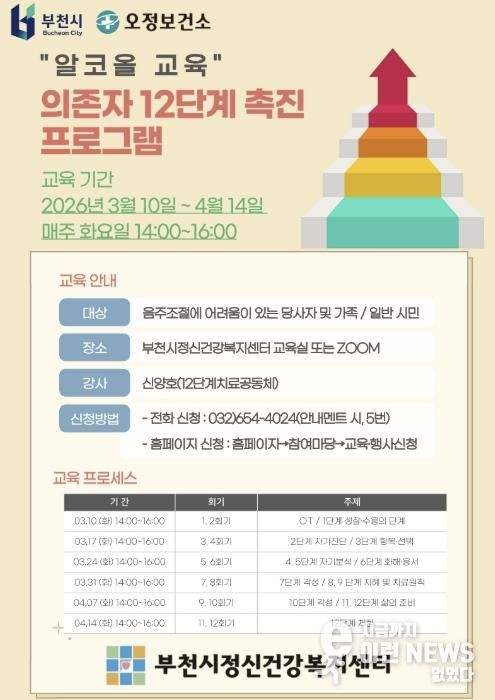 ‘의존자 12단계 촉진’교육 홍보 포스터