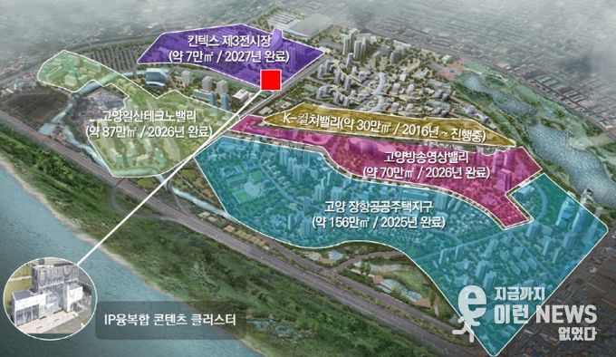 IP융복합 콘텐츠 클러스터 입지도