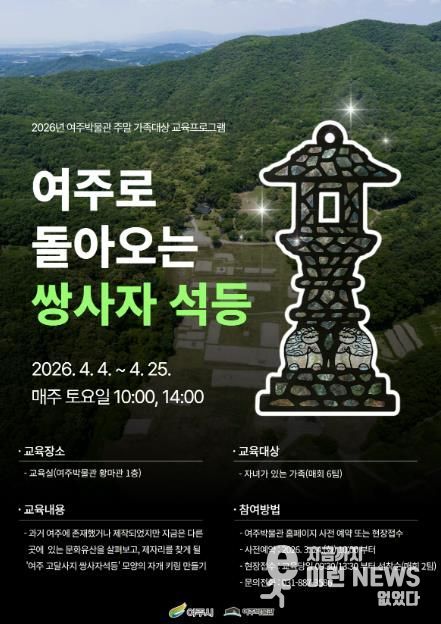 여주박물관, 4월 주말 가족 대상 교육프로그램 운영