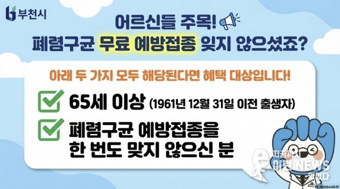 폐렴구균 예방접종 홍보 카드뉴스 이미지