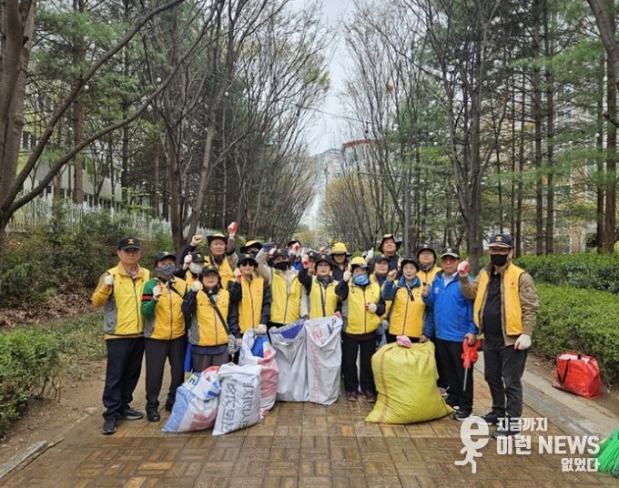 파주시 운정1동 실버경찰대 봉사단, 봄맞이 환경정화 봉사